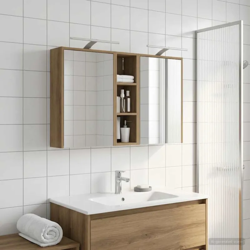 Vonios spintos komplektas 3 pcs 106 x 16 x 62,5 cm