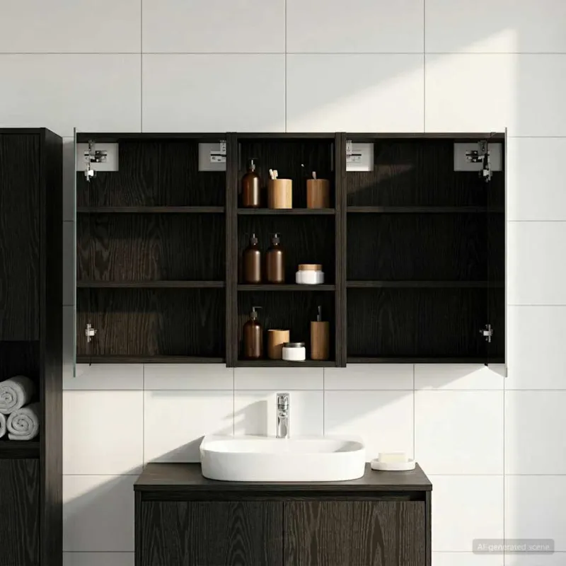 Vonios spintos komplektas 3 pcs 116 x 16 x 62,5 cm