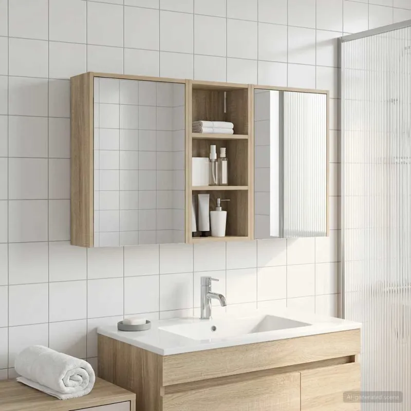 Vonios spintos komplektas 3 pcs 116 x 16 x 62,5 cm