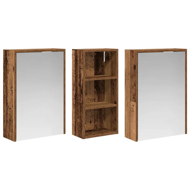 Vonios spintos komplektas 3 pcs 116 x 16 x 62,5 cm