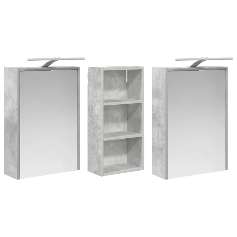 Vonios spintos komplektas 3 pcs 116 x 16 x 62,5 cm