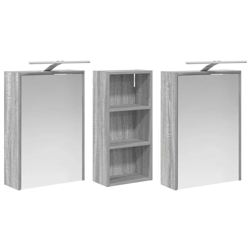 Vonios spintos komplektas 3 pcs 116 x 16 x 62,5 cm