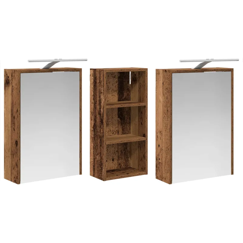 Vonios spintos komplektas 3 pcs 116 x 16 x 62,5 cm