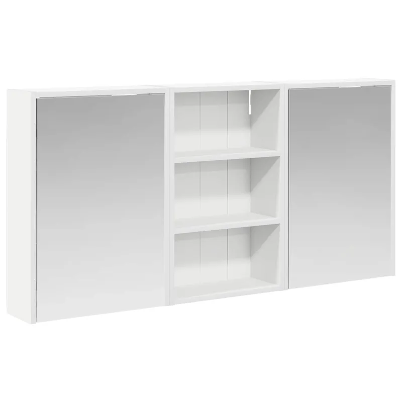 Vonios spintos komplektas su lentyna 3 pcs 126 x 16 x 62.5 cm