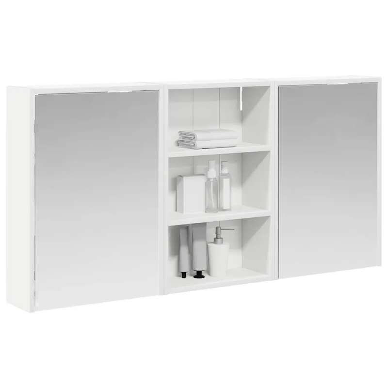 Vonios spintos komplektas su lentyna 3 pcs 126 x 16 x 62.5 cm
