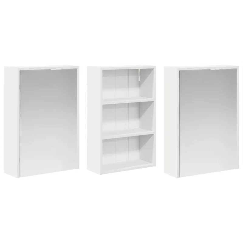 Vonios spintos komplektas su lentyna 3 pcs 126 x 16 x 62.5 cm