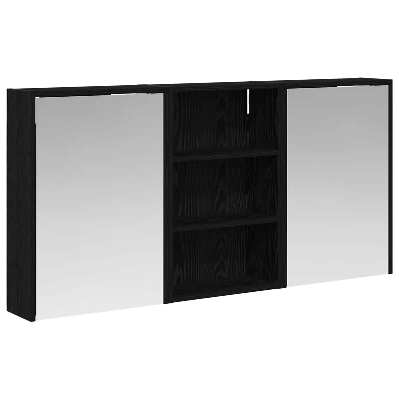 Vonios spintos komplektas su lentyna 3 pcs 126 x 16 x 62.5 cm