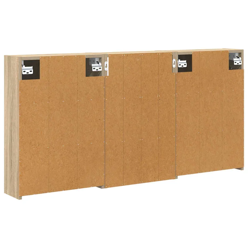 Vonios spintos komplektas su lentyna 3 pcs 126 x 16 x 62.5 cm