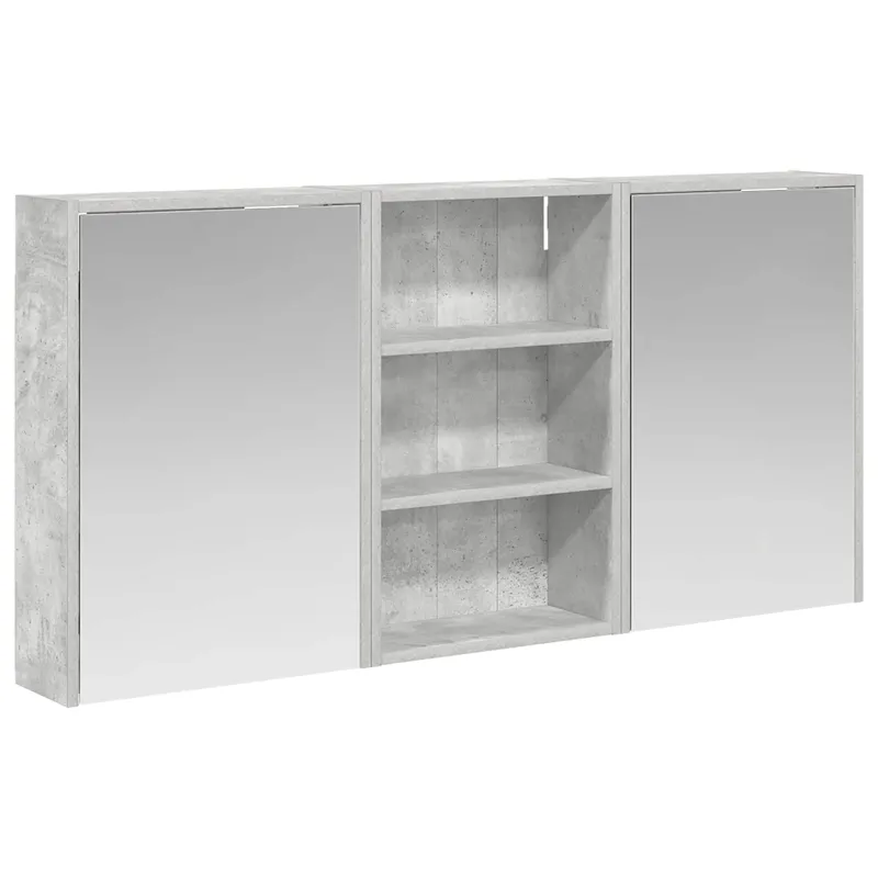 Vonios spintos komplektas su lentyna 3 pcs 126 x 16 x 62.5 cm