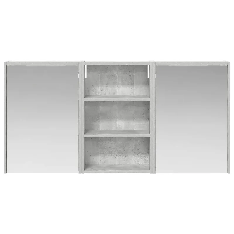 Vonios spintos komplektas su lentyna 3 pcs 126 x 16 x 62.5 cm