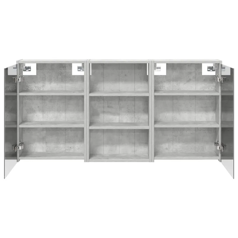 Vonios spintos komplektas su lentyna 3 pcs 126 x 16 x 62.5 cm