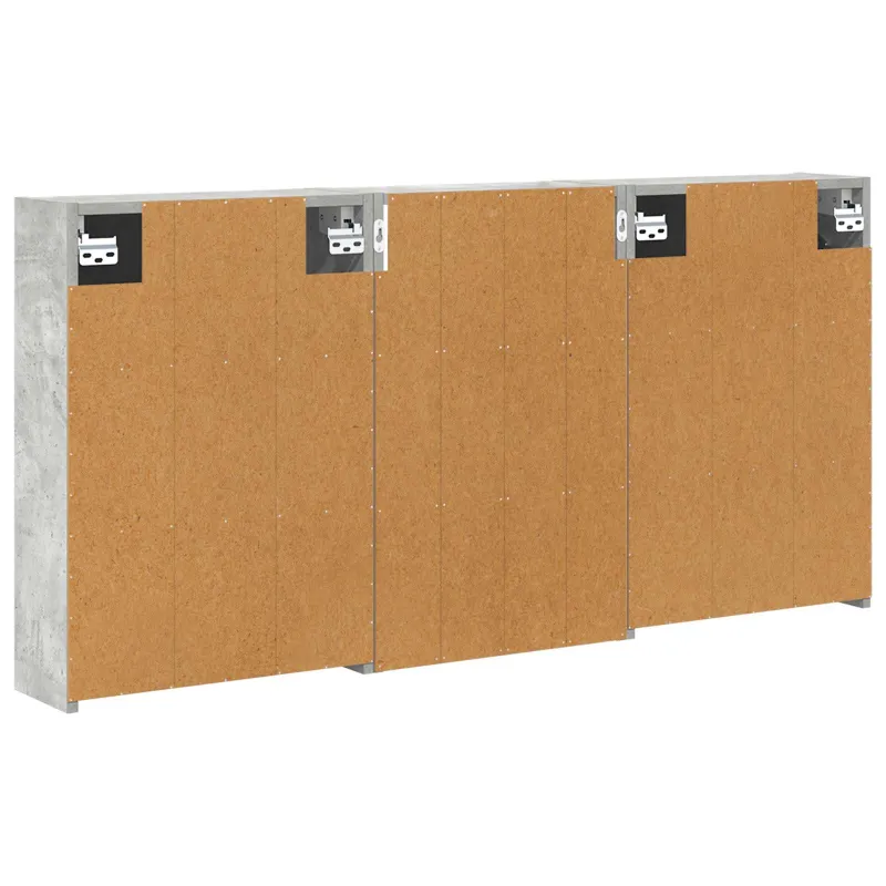 Vonios spintos komplektas su lentyna 3 pcs 126 x 16 x 62.5 cm