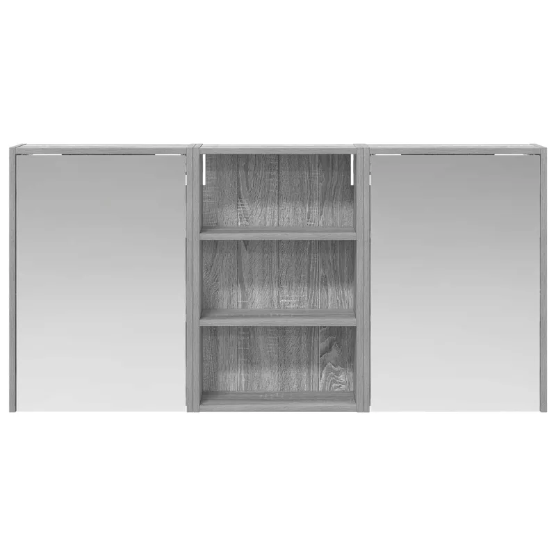 Vonios spintos komplektas su lentyna 3 pcs 126 x 16 x 62.5 cm
