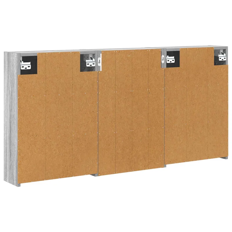 Vonios spintos komplektas su lentyna 3 pcs 126 x 16 x 62.5 cm