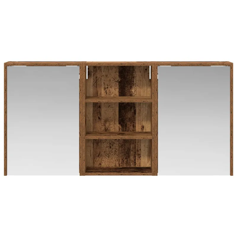 Vonios spintos komplektas su lentyna 3 pcs 126 x 16 x 62.5 cm