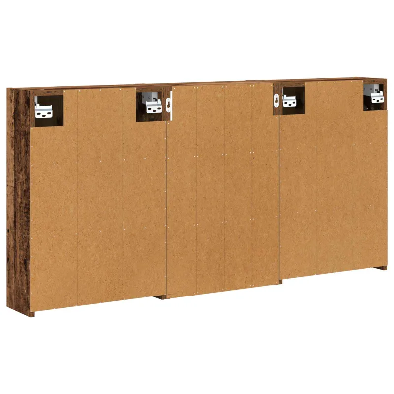 Vonios spintos komplektas su lentyna 3 pcs 126 x 16 x 62.5 cm