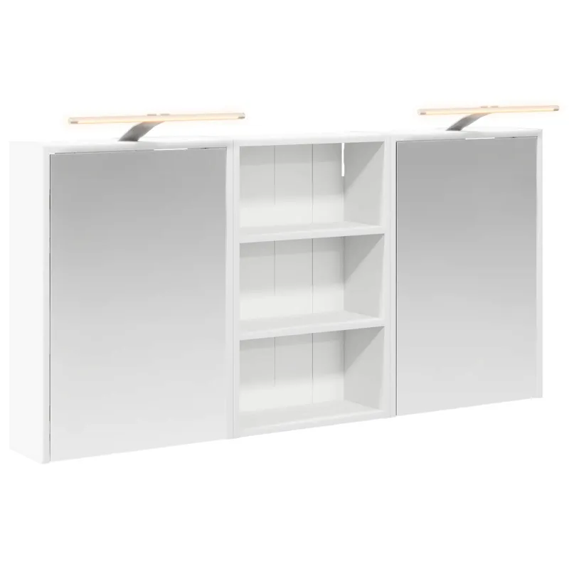 Vonios spintos komplektas su lentyna 3 pcs 126 x 16 x 62.5 cm