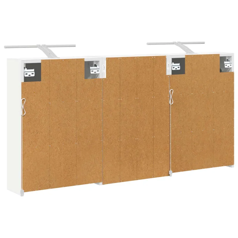 Vonios spintos komplektas su lentyna 3 pcs 126 x 16 x 62.5 cm
