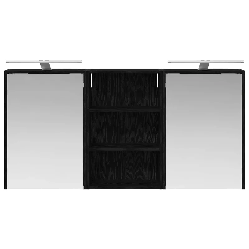 Vonios spintos komplektas su lentyna 3 pcs 126 x 16 x 62.5 cm
