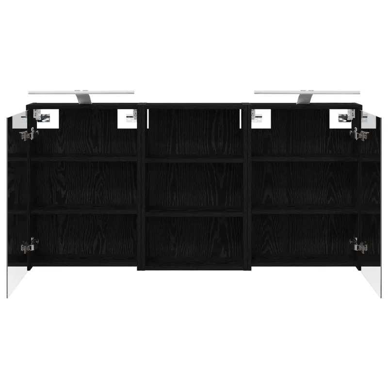 Vonios spintos komplektas su lentyna 3 pcs 126 x 16 x 62.5 cm