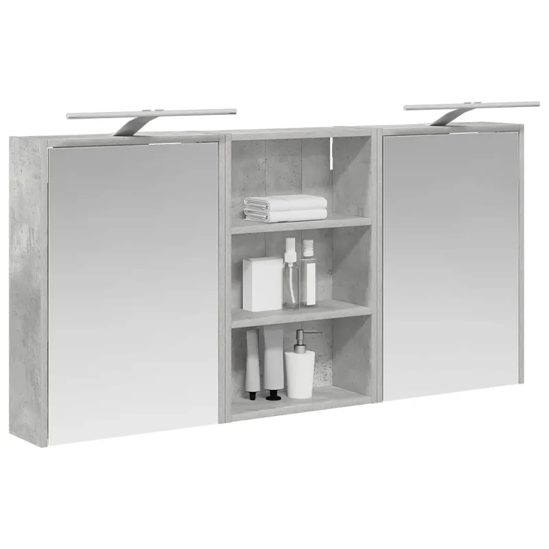 Vonios spintos komplektas su lentyna 3 pcs 126 x 16 x 62.5 cm