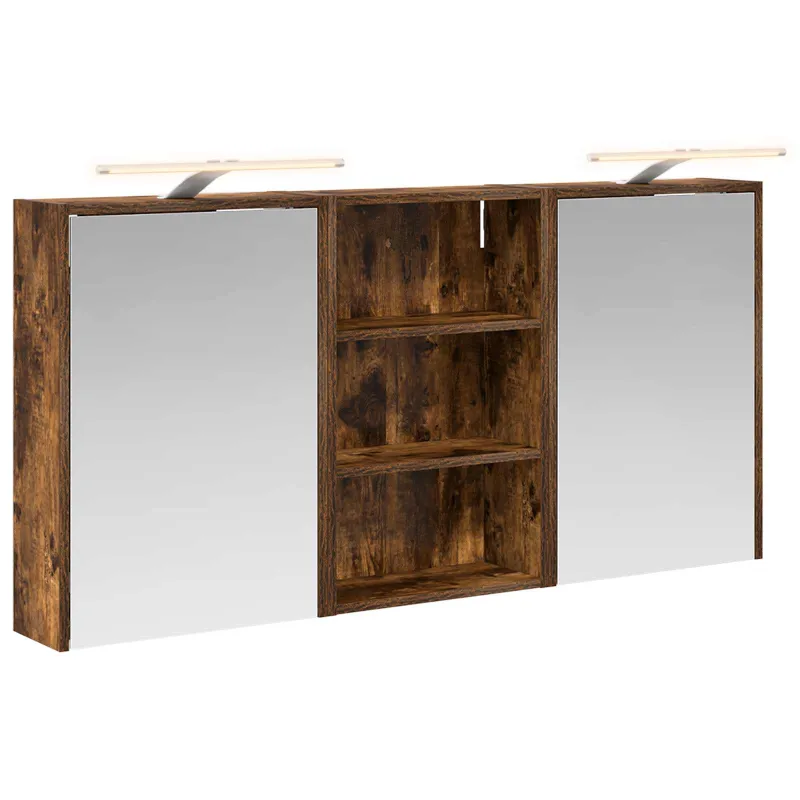 Vonios spintos komplektas su lentyna 3 pcs 126 x 16 x 62.5 cm