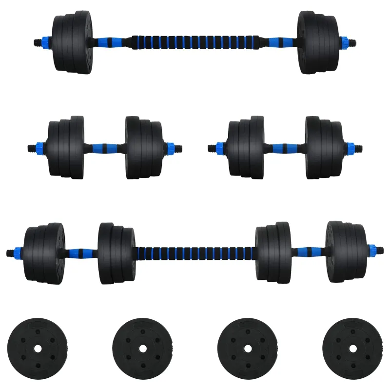 2-in-1 hantelių rinkinys 30kg Juoda ir mėlyna
