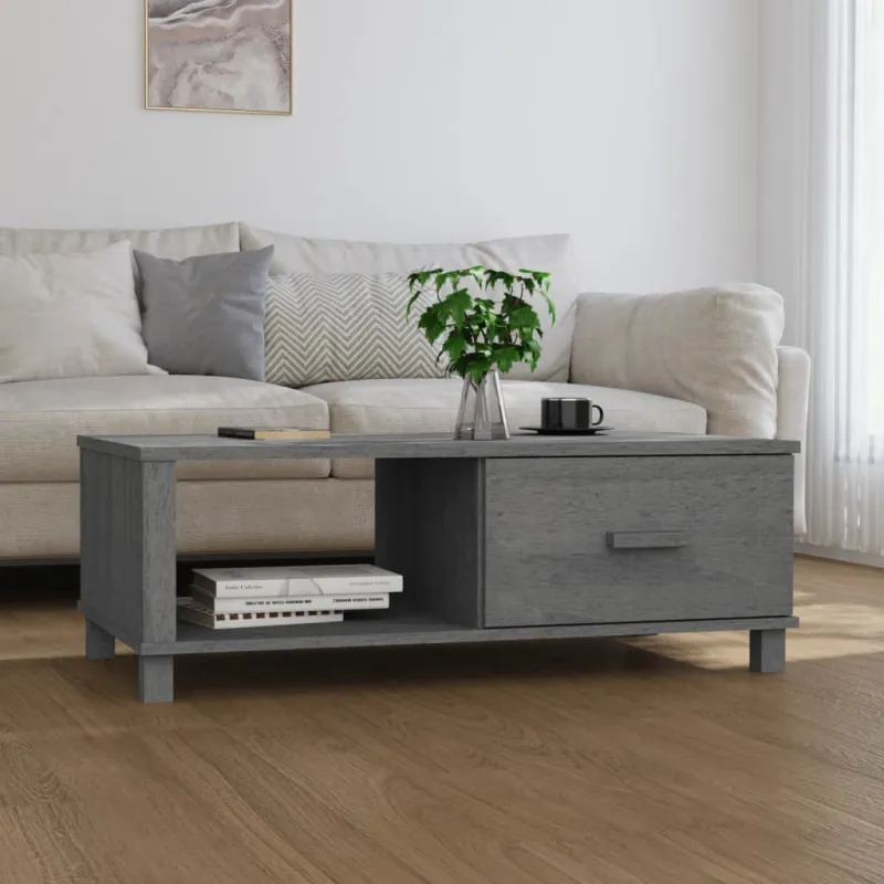 Kavos staliukas HAMAR, tamsiai pilkas, 100x55x35cm, pušis