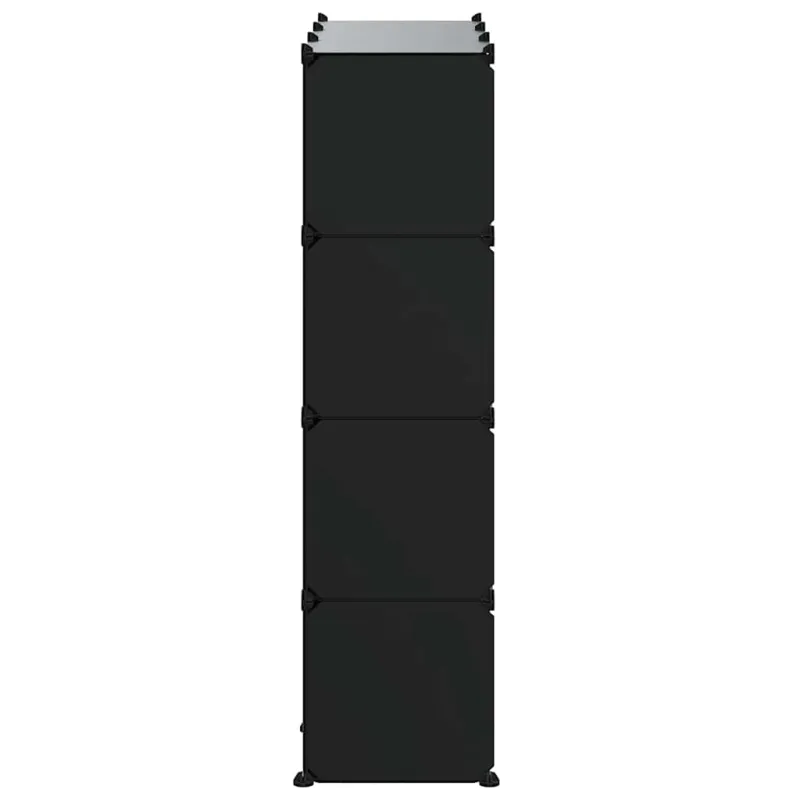 Storage Cube Organizer su 12 kubelių ir durelėmis Black PP