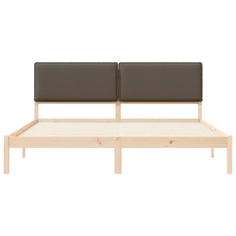 Lovo rėmas su apmuštu galvūgaliu Taupe 200 x 200 cm