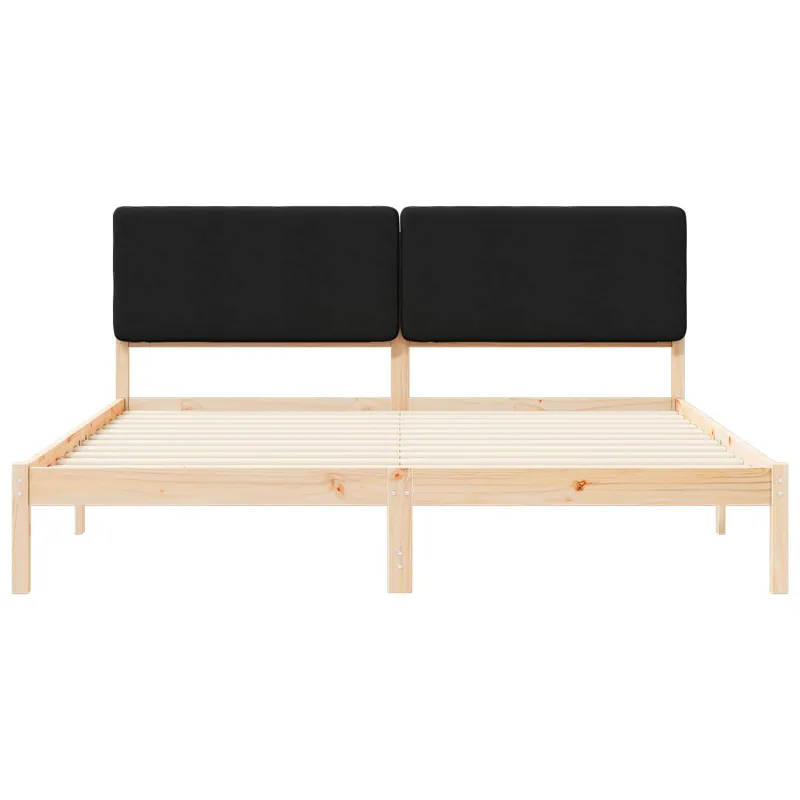 Lovo rėmas su apmuštu galvūgaliu Juoda 200 x 200 cm