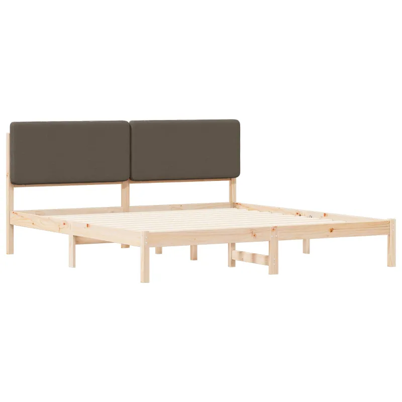 Lovo rėmas su apmuštu galvūgaliu Taupe 200 x 200 cm