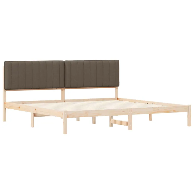 Lovo rėmas su apmuštu galvūgaliu Taupe 200 x 200 cm