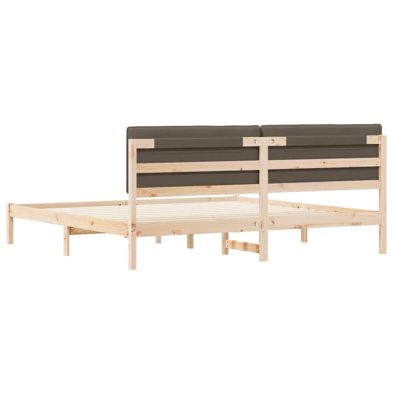 Lovo rėmas su apmuštu galvūgaliu Taupe 200 x 200 cm