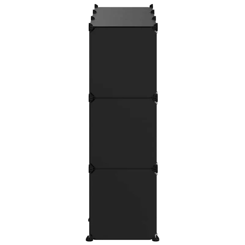 Storage Cube Organizer su 9 kubeliais ir durelėmis juodas PP