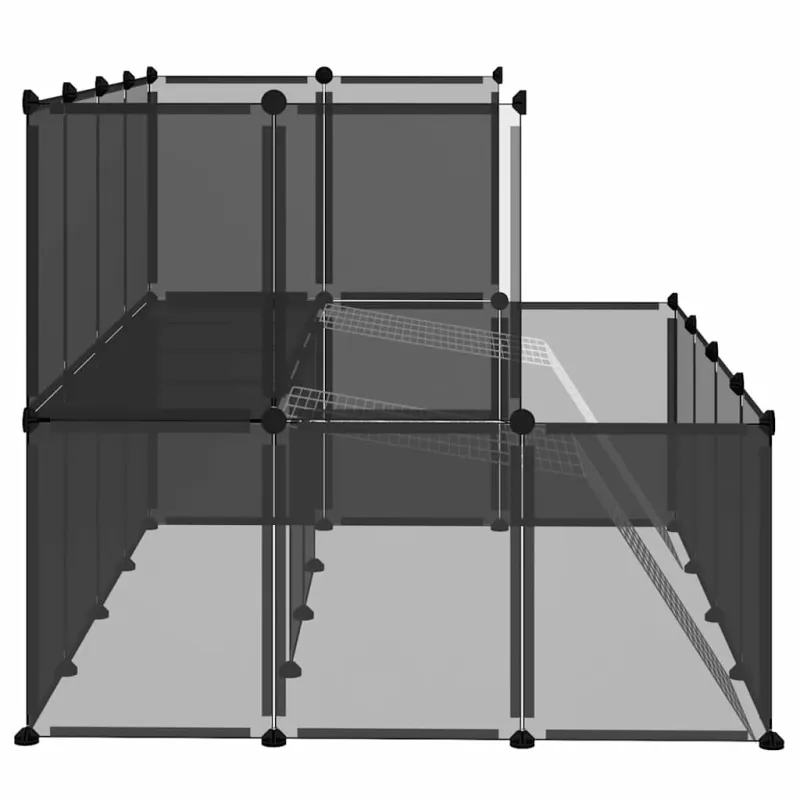 Narvas mažiems gyvūnams, juodas, 143x107x93cm, PP ir plienas