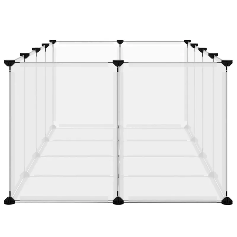Narvas mažiems gyvūnams, skaidrus, 144x74x46,5cm, PP ir plienas