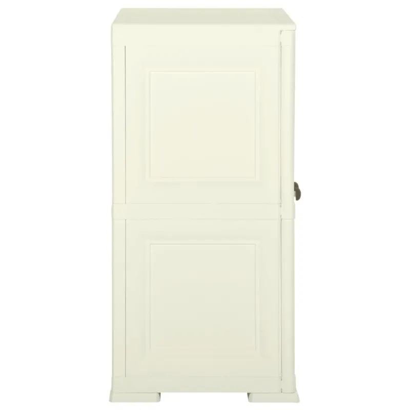 Plastikinė spintelė, vanilinė, 79x43x85,5cm, medienos dizaino