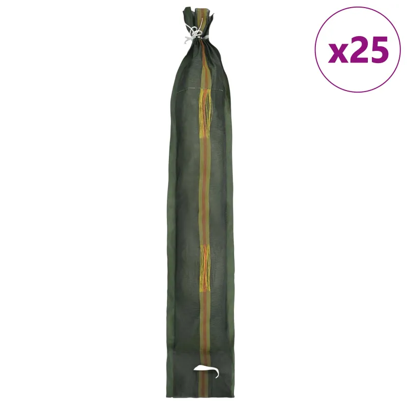Maišai su smėliu 25 pcs Tamsiai žalia 120 x 27 cm HDPE