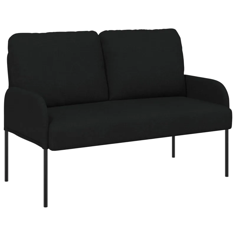 Sofų komplektai su pagalve 3 pcs Juoda 115 x 56 x 80 cm fanera