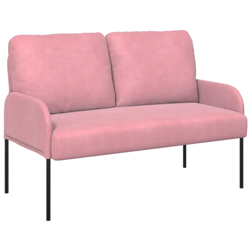 Sofų komplektai su pagalve 3 pcs Rožinė 115 x 56 x 80 cm fanera