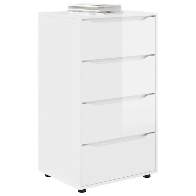 Saugojimo spintos Aukštai blizganti balta 60 x 48 x 105 cm