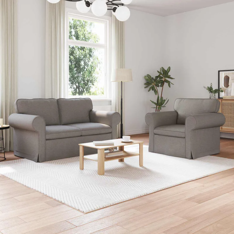 Sofos komplektas 2 pcs Tortora 155 x 82 x 80 cm audinys