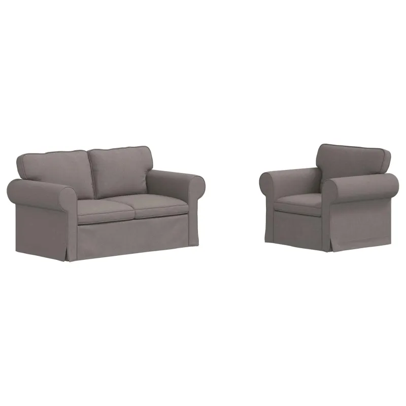 Sofos komplektas 2 pcs Tortora 155 x 82 x 80 cm audinys