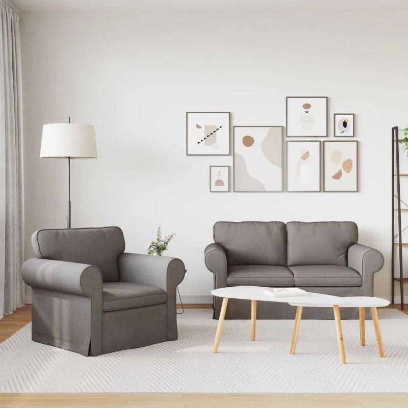Sofos komplektas 2 pcs Tortora 155 x 82 x 80 cm audinys