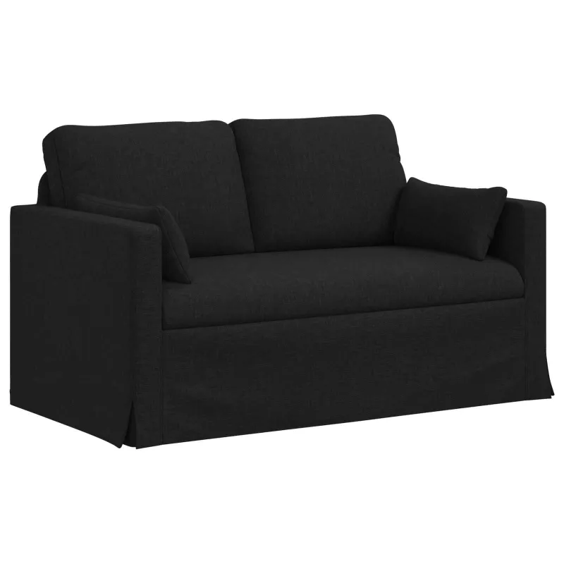 Sofos komplektas 2 pcs Juoda 139 x 78 x 80 cm audinys