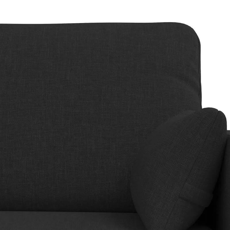 Sofos komplektas 2 pcs Juoda 139 x 78 x 80 cm audinys