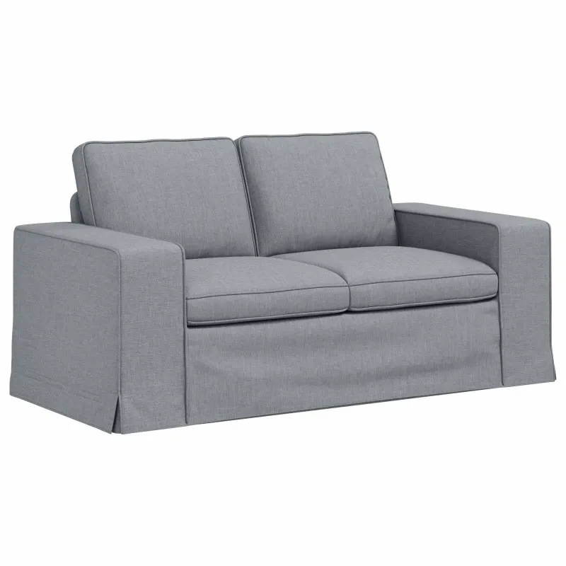 Sofos komplektas 2 pcs Šviesiai pilka 162 x 80 x 82 cm audinys