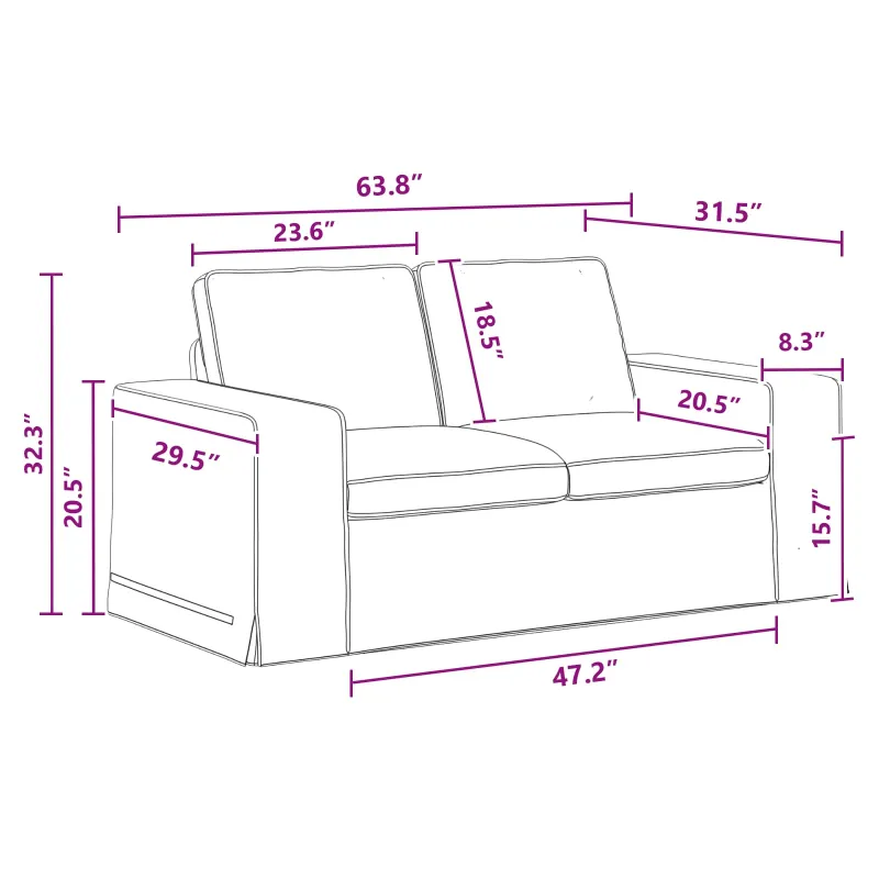 Sofos komplektas 2 pcs Tamsiai pilka 162 x 80 x 82 cm audinys