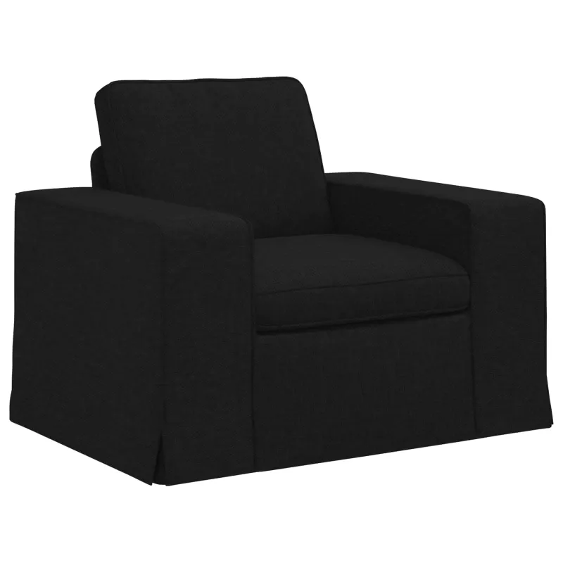 Sofos komplektas 2 pcs Juoda 162 x 80 x 82 cm audinys